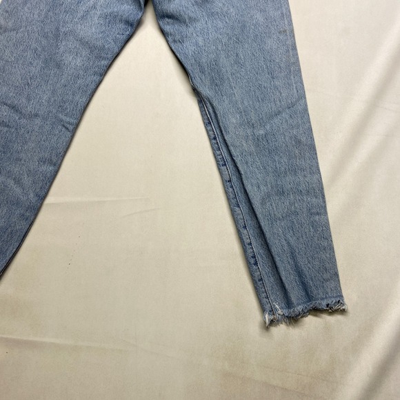 Levi's Wedgie Icon Fit Ankle Jeans Womens 28 Blue Cotton Mid Rise Frayed Hem - Picture 2 of 16